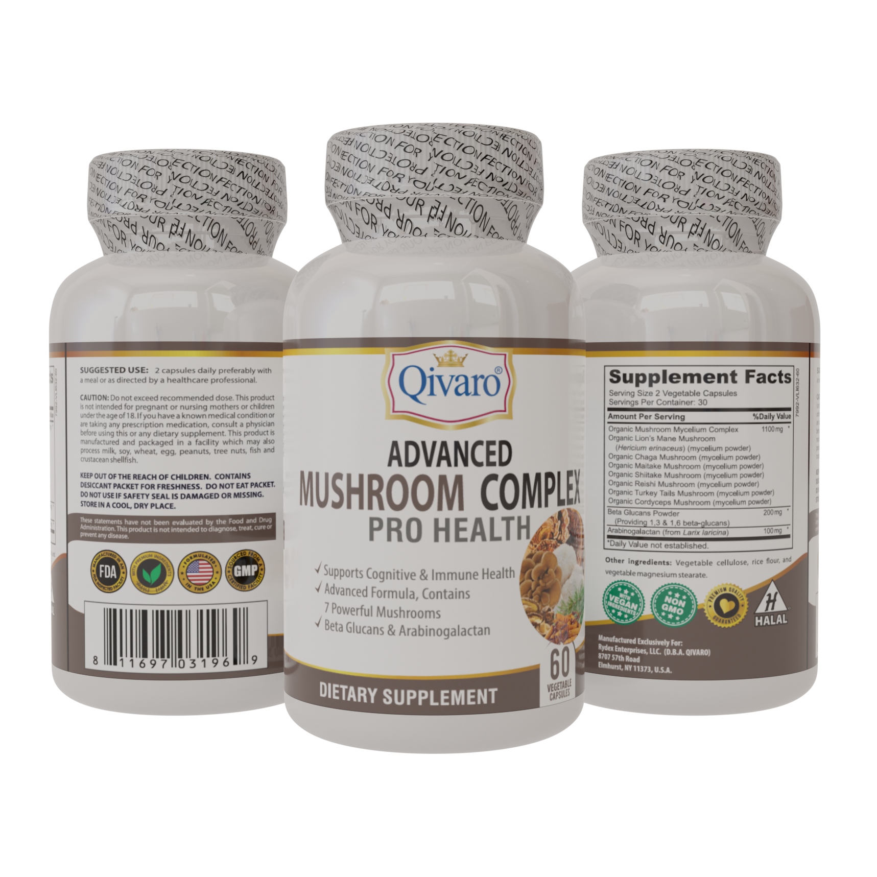 QIH117_Advanced Mushroom Complex_30 Veggie Capsules