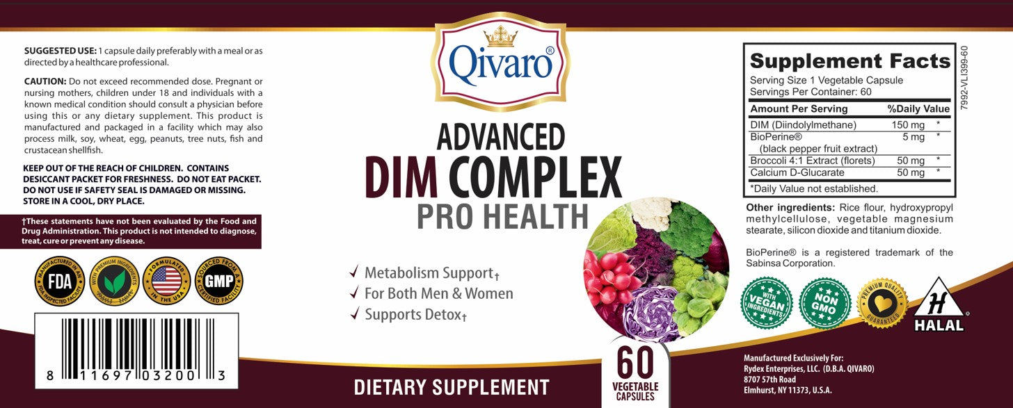 QIH811_Advanced DIM Complex Pro Health by Qivaro_60 veggie capsules