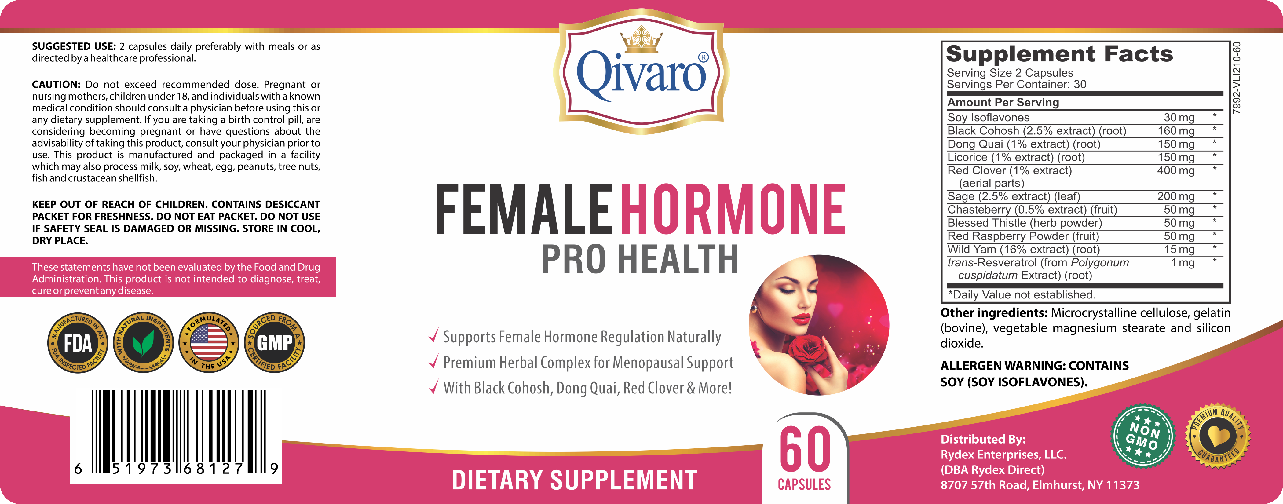 QIH40_Female Hormone Pro Health_60 capsules