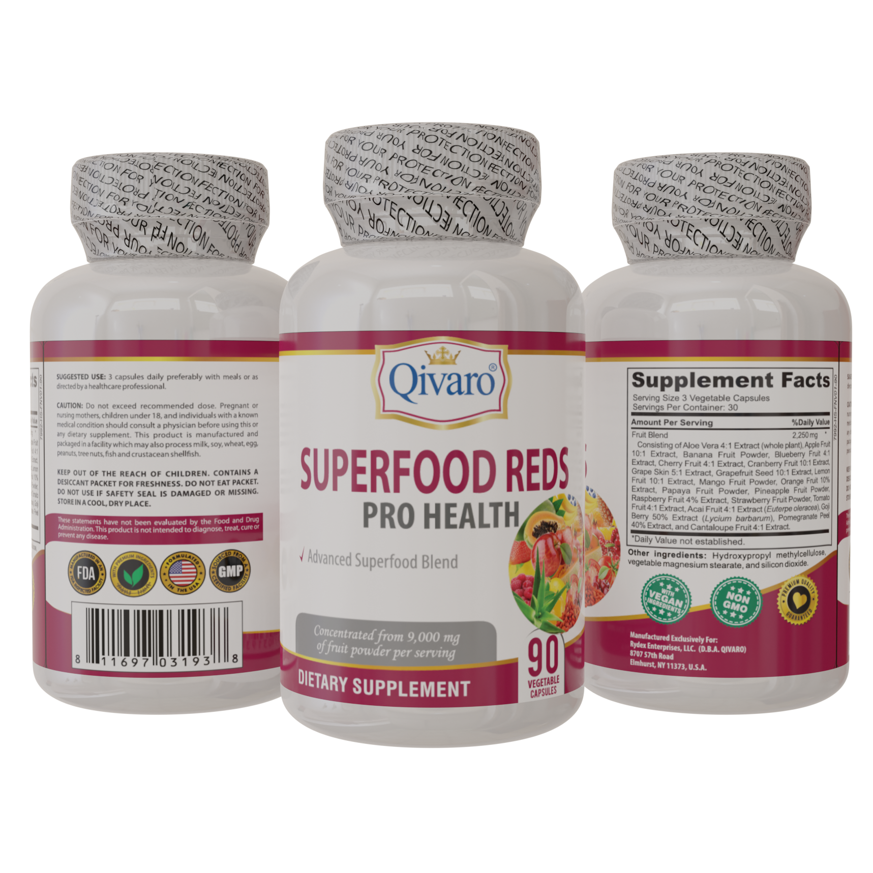 QIH101_Superfood Reds Pro Health_90 veggie capsules