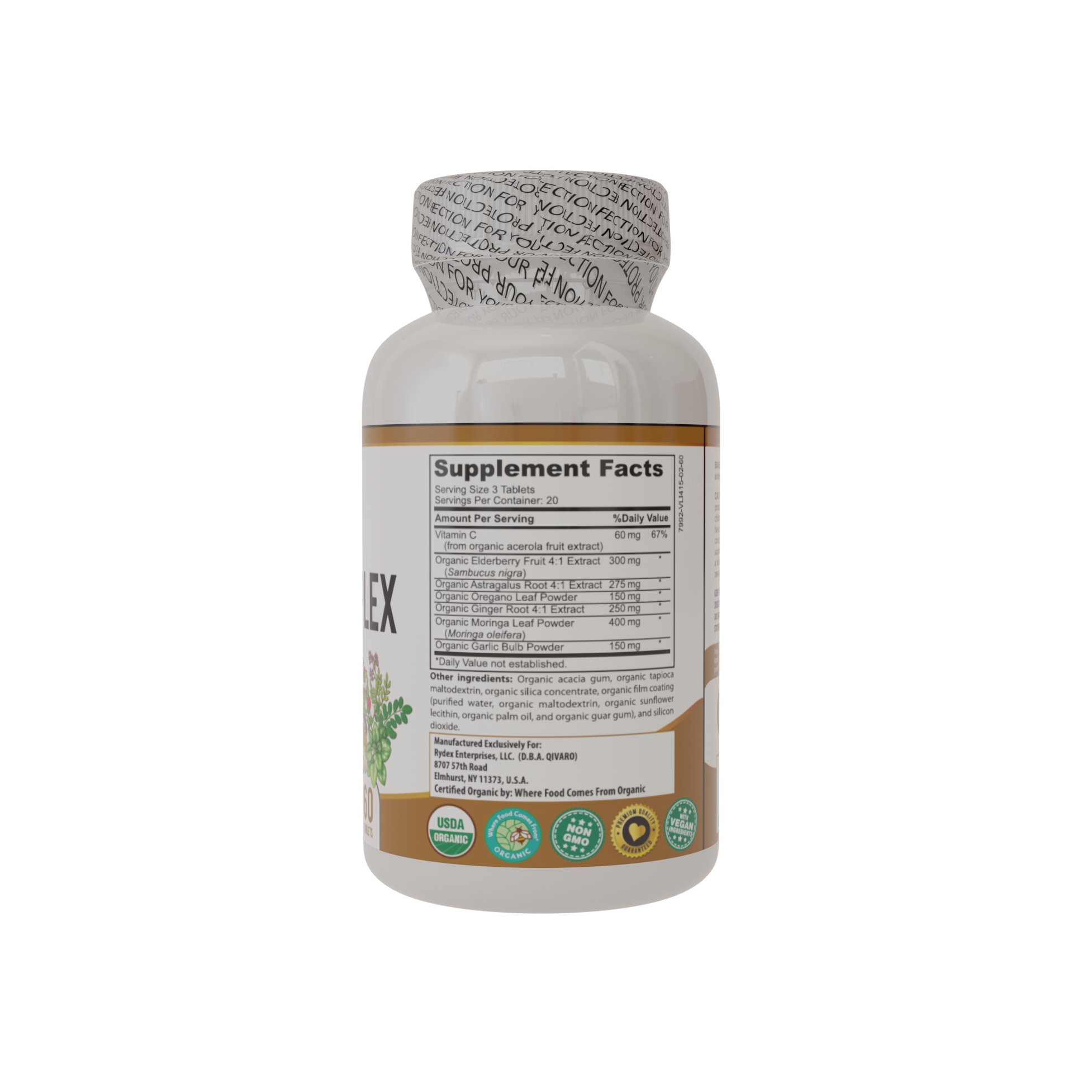 QIO02-Organic Immune Complex by Qivaro_60 tablets