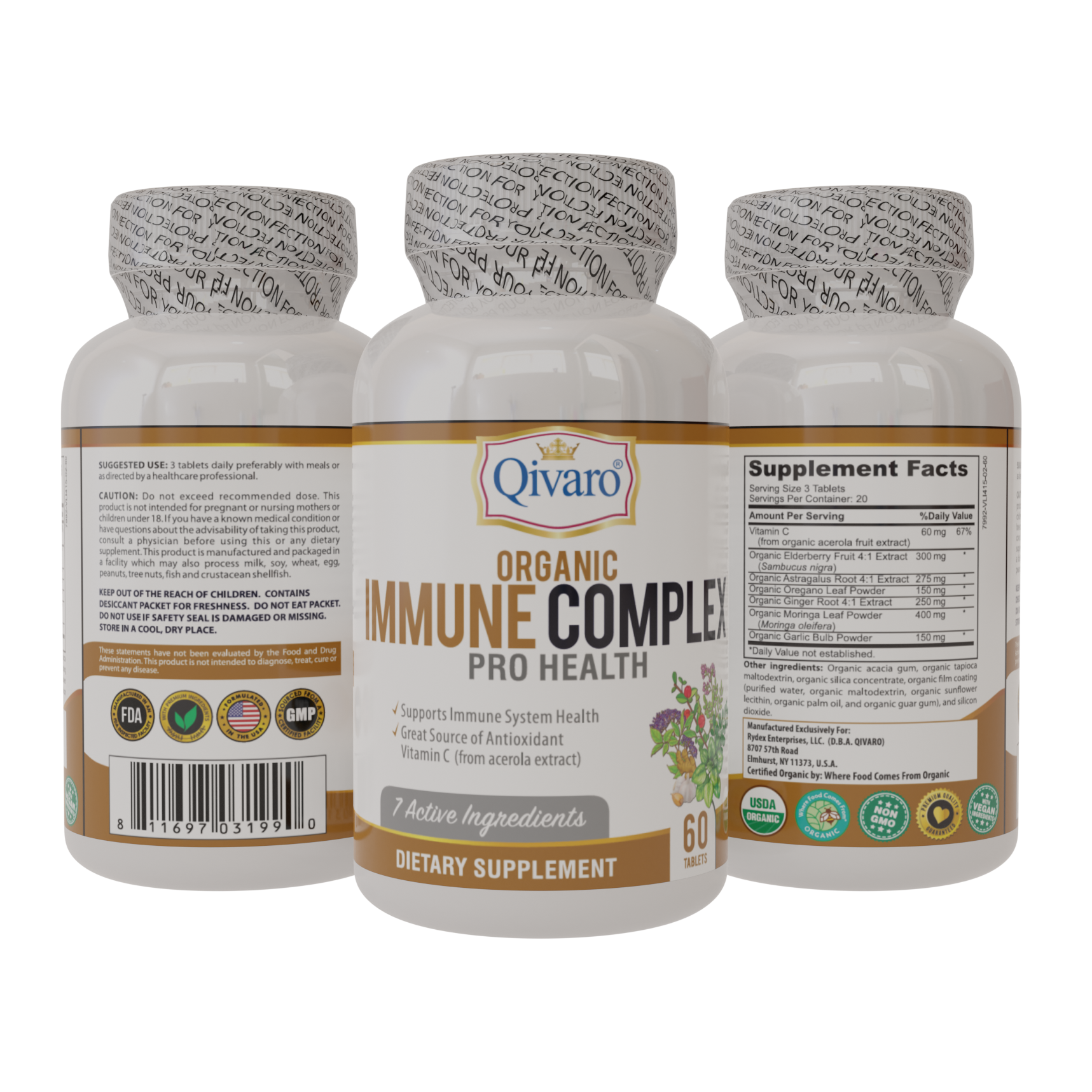 QIO02-Organic Immune Complex by Qivaro_60 tablets