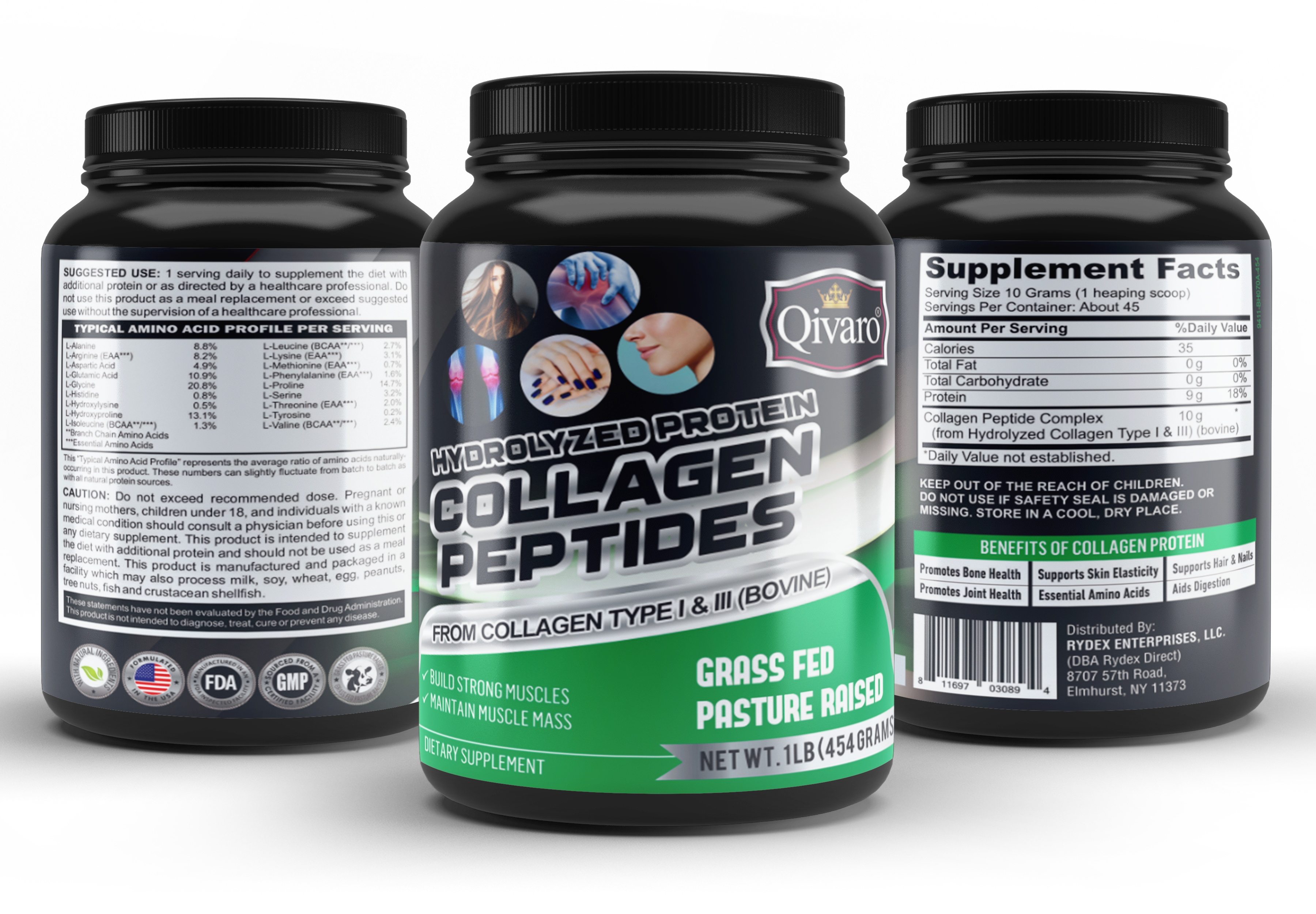 QWN04A: Hydrolyzed Collagen Peptides Protein Powder