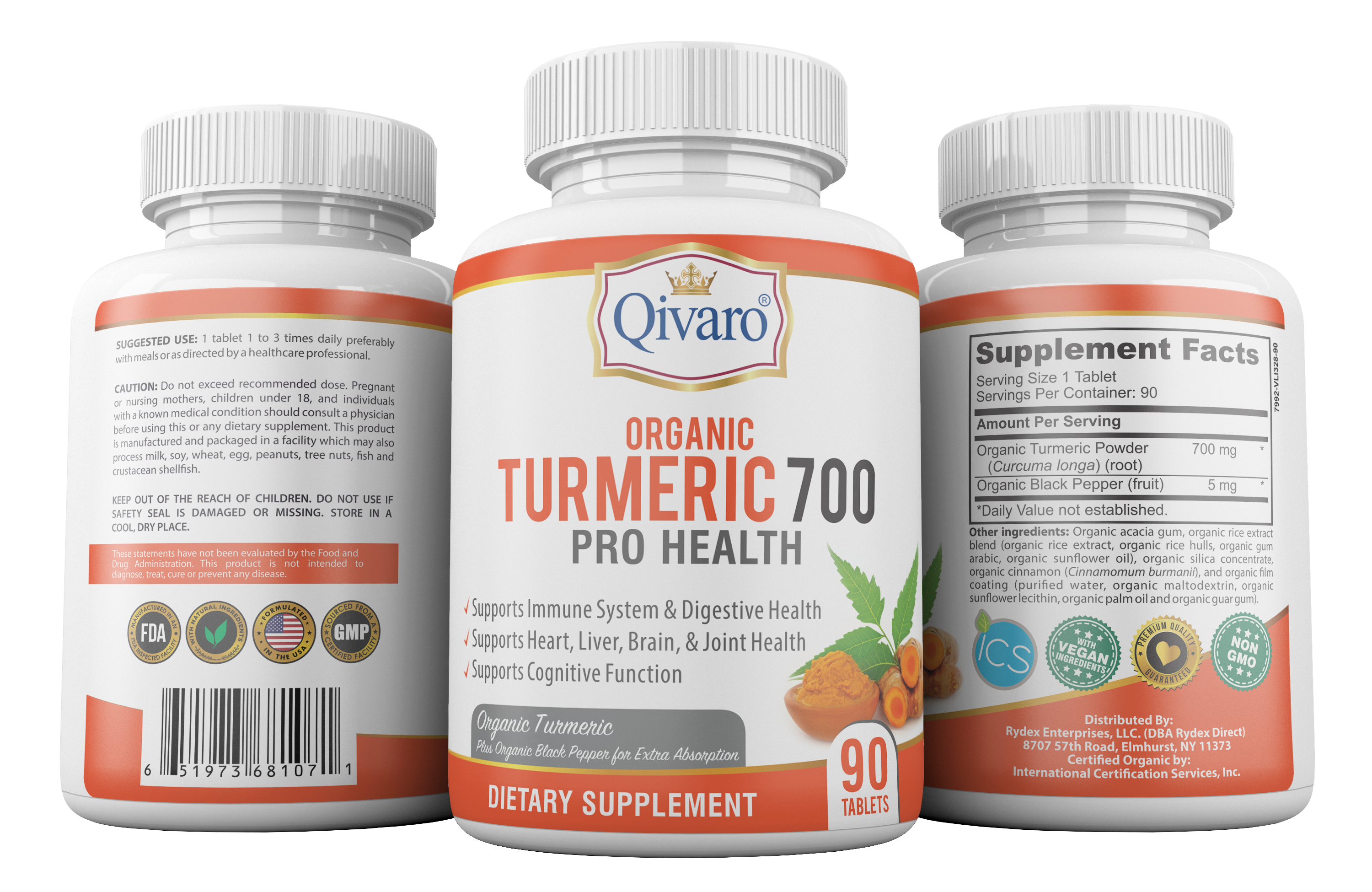 SKU: QIH04-Organic Turmeric 700 Pro Health