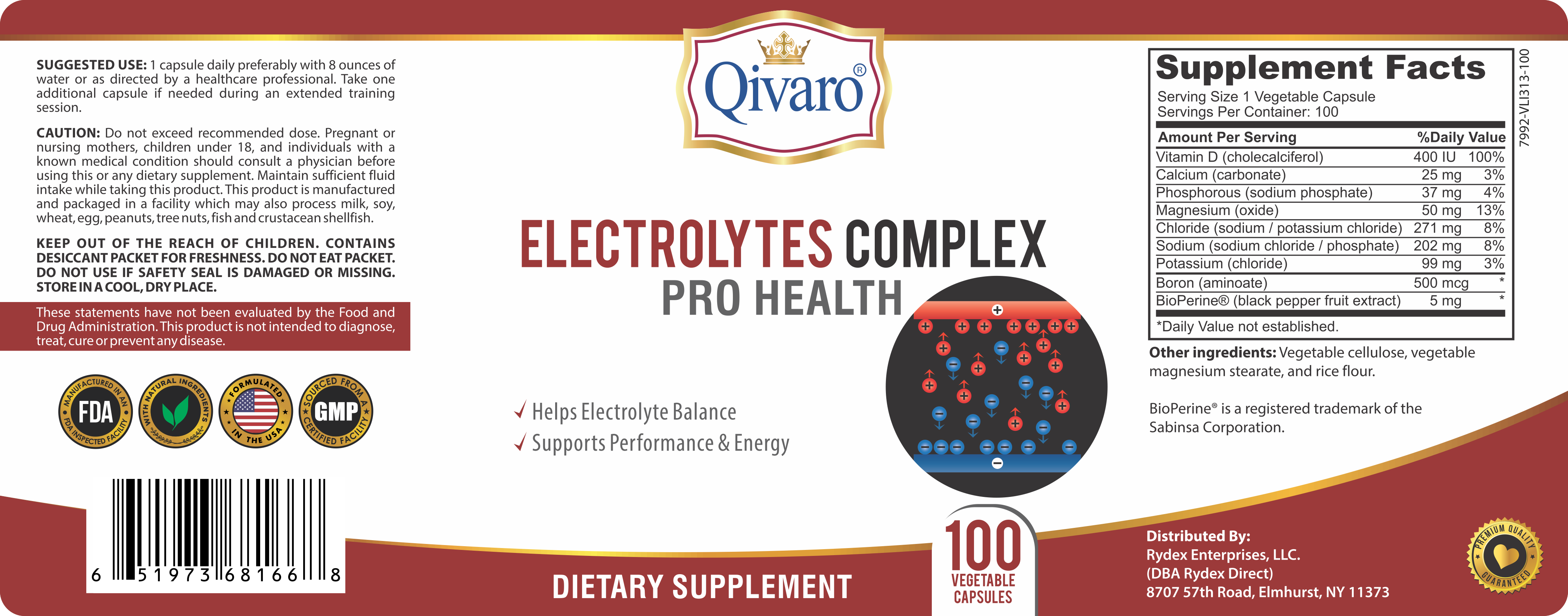 QIH47: Electrolyte Complex Pro Health by Qivaro